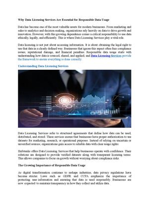 Data Licensing Services