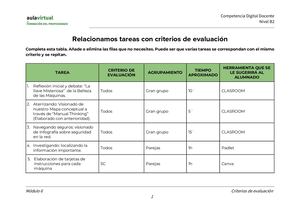 6 1 David Cáceres Asociamos Tareas A Criterios De Evaluación