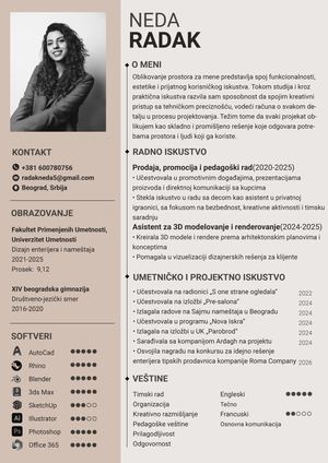 Neda Radak CV