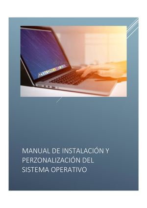 MNAUAL DE CONFIGURACIÓN Y PERSONALIZACIÓN DEL SISTEMA OPERATIVO