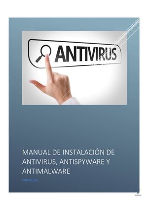 MANUAL DE INSTALACIÓN DE SOFTWARE ANTIVIRUS, ANTISPYWARE Y ANTIMALWARE
