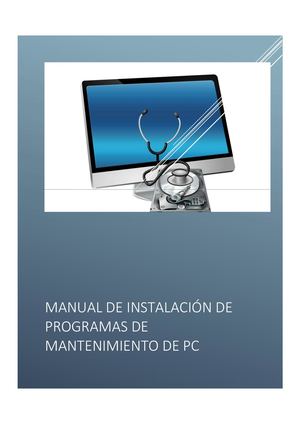 MANUAL DE INSTALACIÓN DE PROGRAMAS DE MANTENIMIENTO