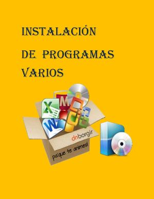 Manual De Instalación De Programas Varios