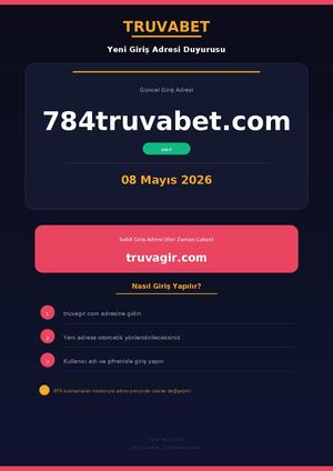 Truvabet Güncel Giriş Adresi - 784truvabet.com (08.05.2026)