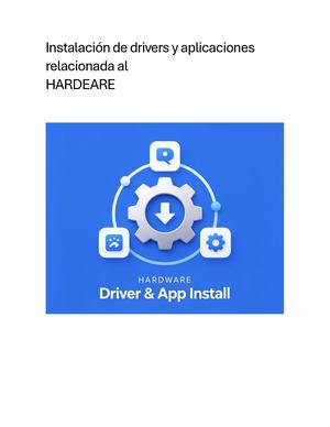 Instalación De Drivers Y Aplicaciones Relacionadas Con Hardware