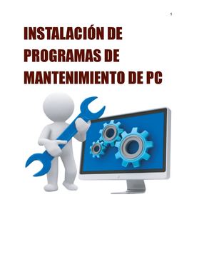 Instalación De Programas De Mantenimiento De Pc