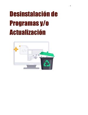 Desinstalación De Programas Y O Actualizacion