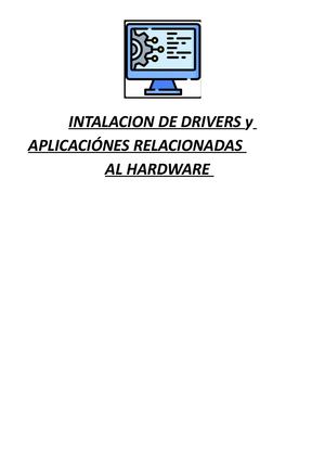 Intalacion De Drivers Y Aplicaciónes Relacionadasal Hardware