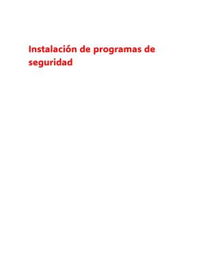 Instalacion de progamas de seguridad