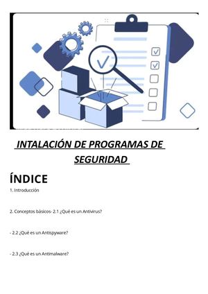 Instalación de programas de seguridad