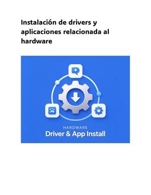 Instalacion de drives de y aplicaciones relacionadas con el hardware