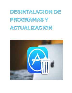 Desintalacion De Programas Y Actualizacion
