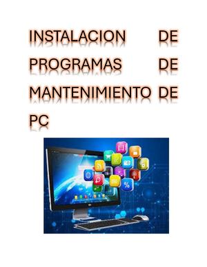 Instalacion De Programas De Mantenimiento De Pc