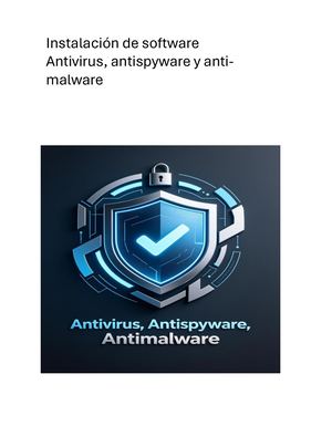Instalación de softwareAntivirus, antispyware y anti-malware