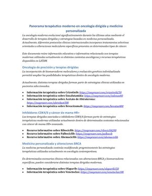 Panorama Oncologia Precision Latam