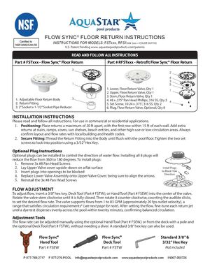 Flow Sync Floor Return Instructions