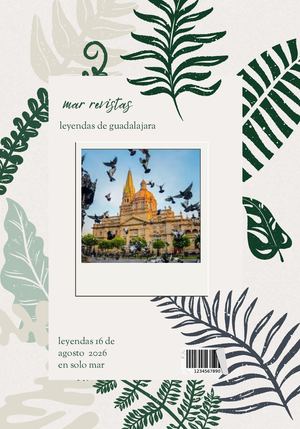 Green Cream Linocut Modern Rainforest Travel Zine