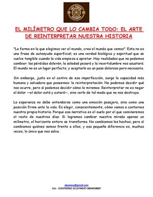 El Milímetro Que Lo Cambia Todo