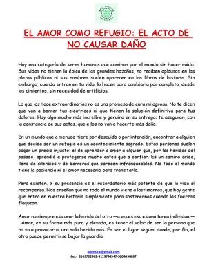 El Amor Como Refugio