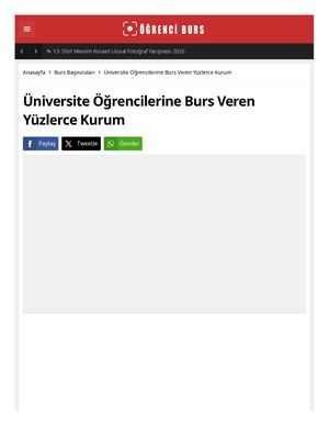 öğrencilere Burs Veren Yüzlerce Kurum