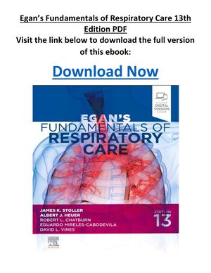 Egan’s Fundamentals Of Respiratory Care 13th Edition PDF
