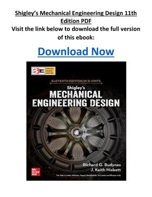 Shigley’s Mechanical Engineering Design 11th Edition PDF