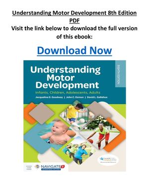 Understanding Motor Development 8th Edition PDF