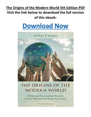 The Origins Of The Modern World 5th Edition PDF