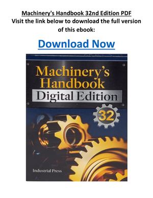 Machinery’s Handbook 32nd Edition PDF