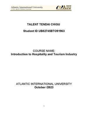A9UB82745 179654 Introduction To Hospitality And Tourism Industry Pages 1