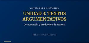 Comprensión E Interpretación De Textos Argumentativos