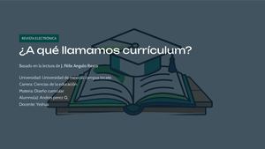 A Que Llamamos Curriculum