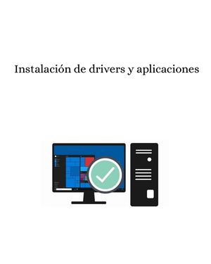 Instalación de drivers y aplicaciones