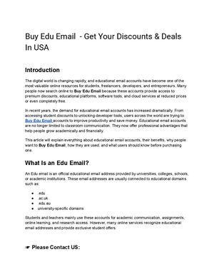 Buy Edu Email Get Your Discounts & Deals In Usa