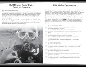 Scuba DSD Beginners Medical Questionnaire Form 2024 V2