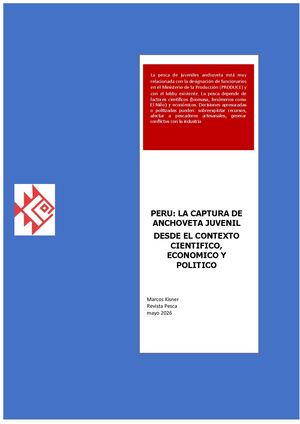 La Captura De Anchoveta Juvenil En El Perú