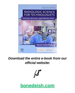 Radiologic Science for Technologists 12th Edition pdf