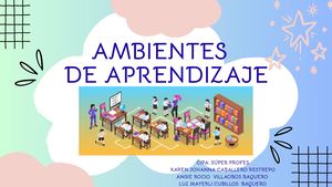 Diapositivas Unidad 3 Súper Profes Ambientes De Aprendizaje