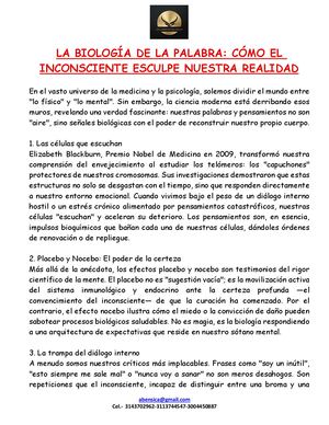 La Biología De La Palabra