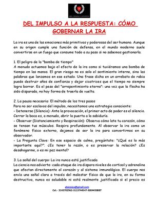 Del Impulso A La Respuesta