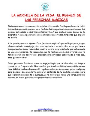 La Mochila De La Vida