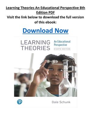 Learning Theories An Educational Perspective 8th Edition PDF