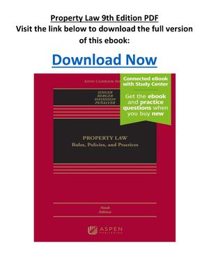 Property Law 9th Edition PDF
