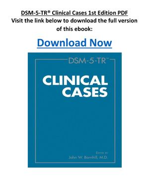 DSM 5 TR® Clinical Cases 1st Edition PDF
