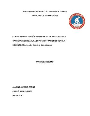 Resumen Presupuesto