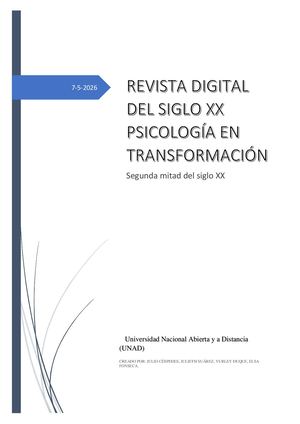 Revista Digital del siglo xx - Psicología en trasformación