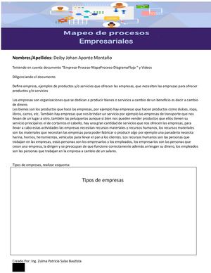 Mapeo De Proceos Empresariales Deiby Aponte