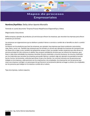 Mapeo De Proceos Empresariales Deiby Aponte Terminado
