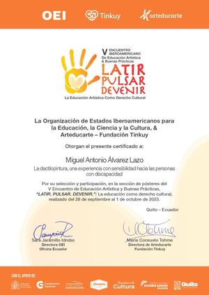 Certificado de participación, Póster