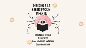 Derecho A La Participacion Infantil Nelly Muñoz